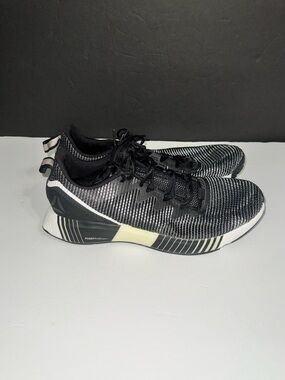 Reebok Black and White Knit Running Shoe